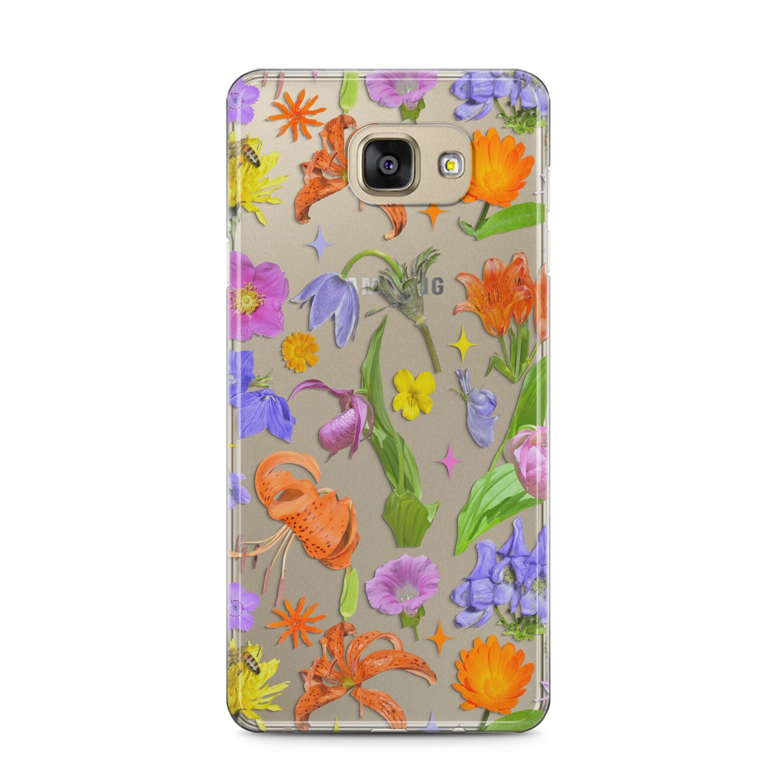 Floral Mix Samsung Galaxy A5 2016 Case on gold phone