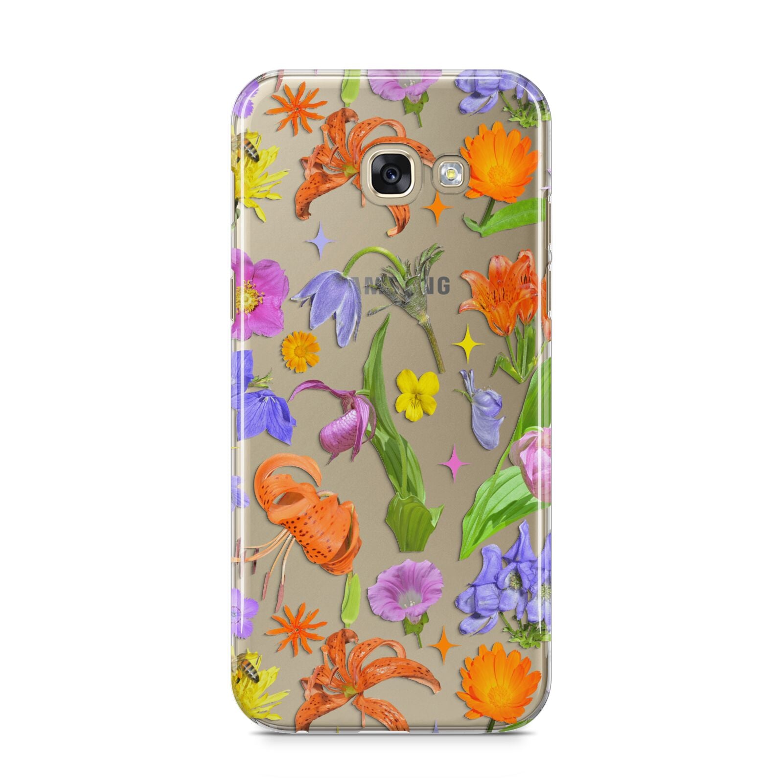 Floral Mix Samsung Galaxy A5 2017 Case on gold phone