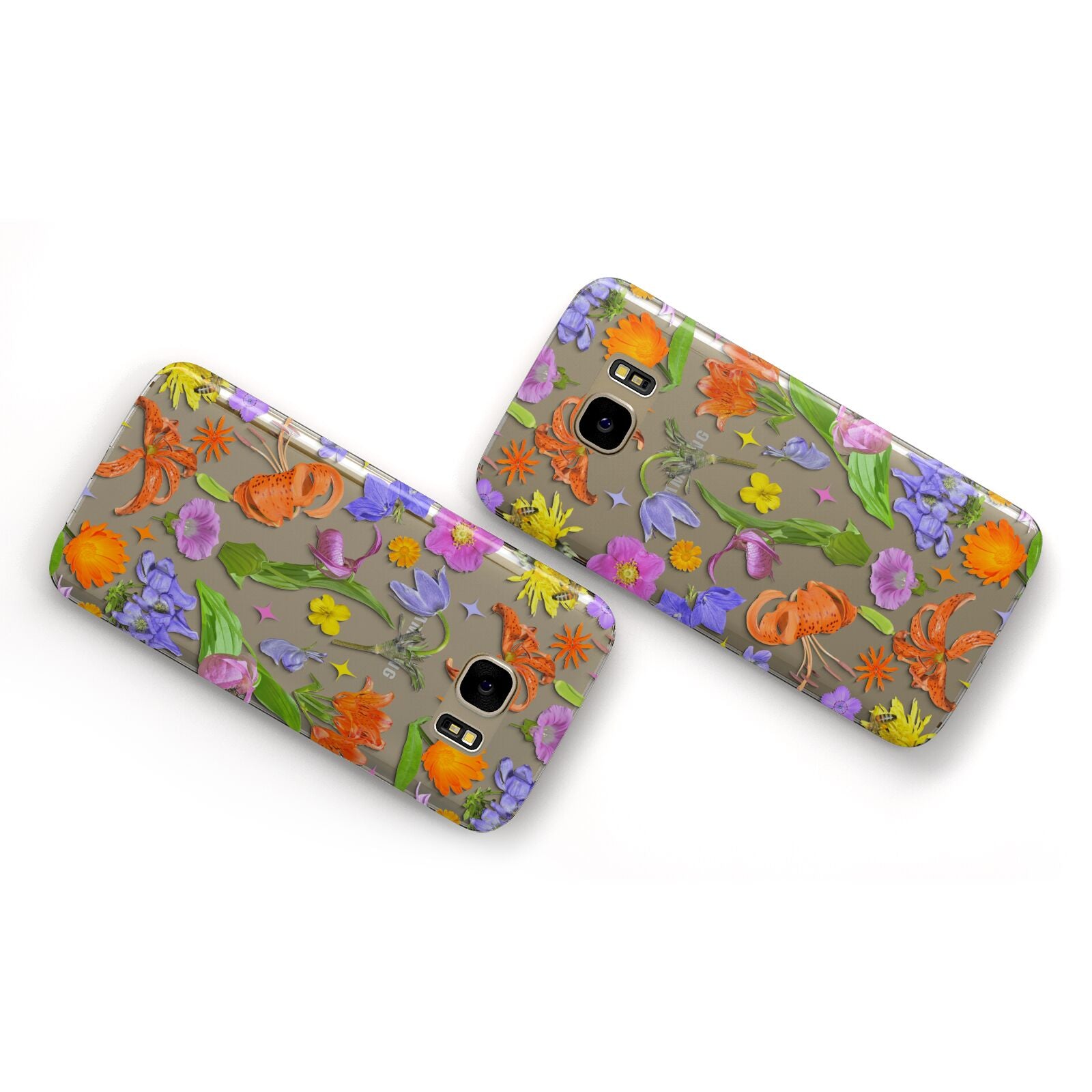 Floral Mix Samsung Galaxy Case Flat Overview