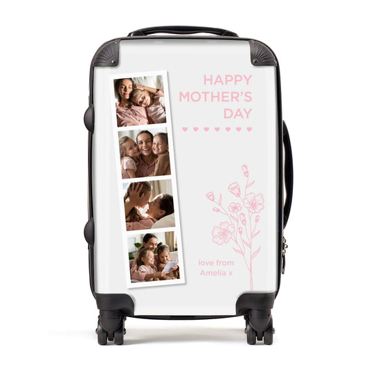Floral Mothers Day Photo Strip Suitcase