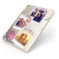 Floral Photo Montage Upload Apple iPad Case on Gold iPad Side View