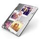 Floral Photo Montage Upload Apple iPad Case on Grey iPad Side View