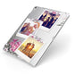 Floral Photo Montage Upload Apple iPad Case on Silver iPad Side View