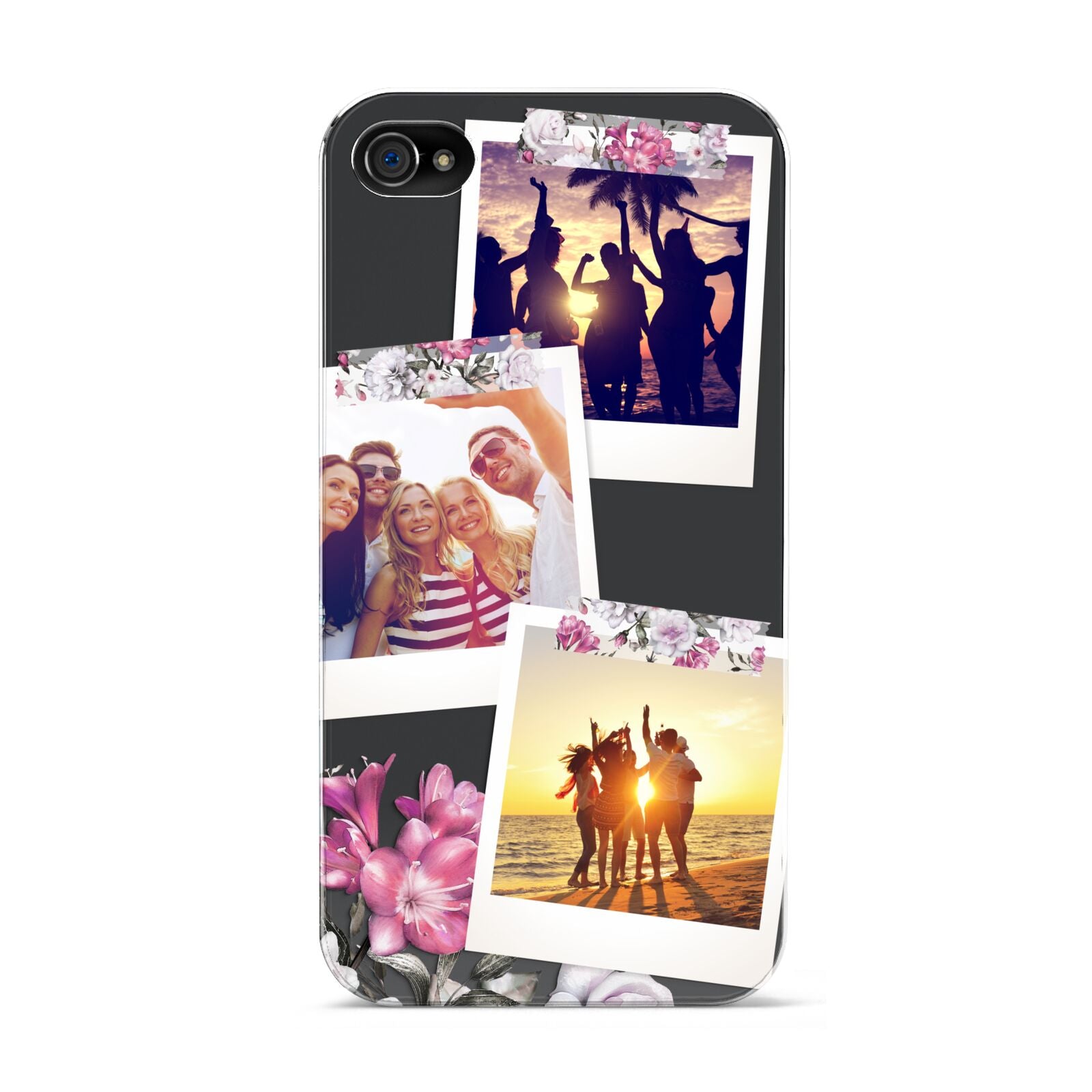 Floral Photo Montage Upload Apple iPhone 4s Case