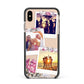 Floral Photo Montage Upload Apple iPhone Xs Max Impact Case Black Edge on Gold Phone