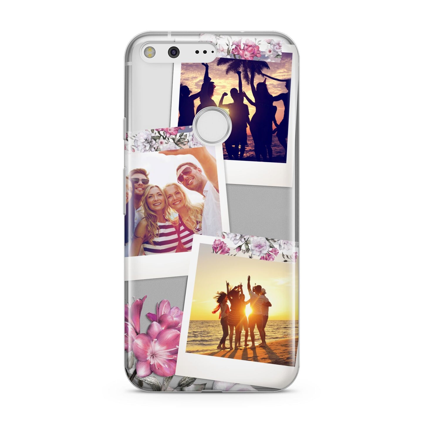 Floral Photo Montage Upload Google Pixel Case