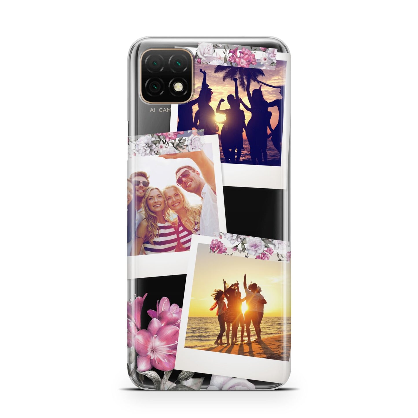 Floral Photo Montage Upload Huawei Enjoy 20 Phone Case