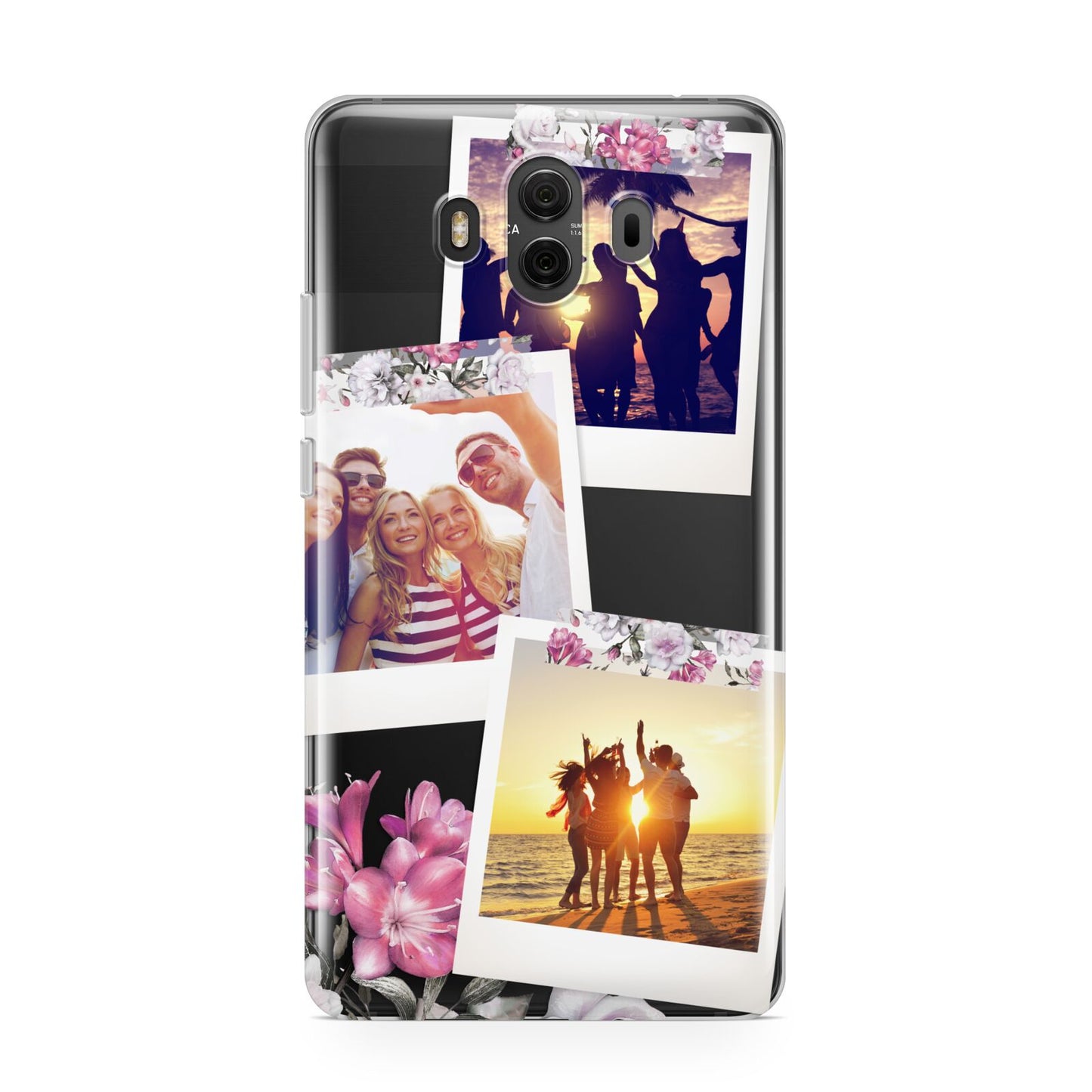 Floral Photo Montage Upload Huawei Mate 10 Protective Phone Case