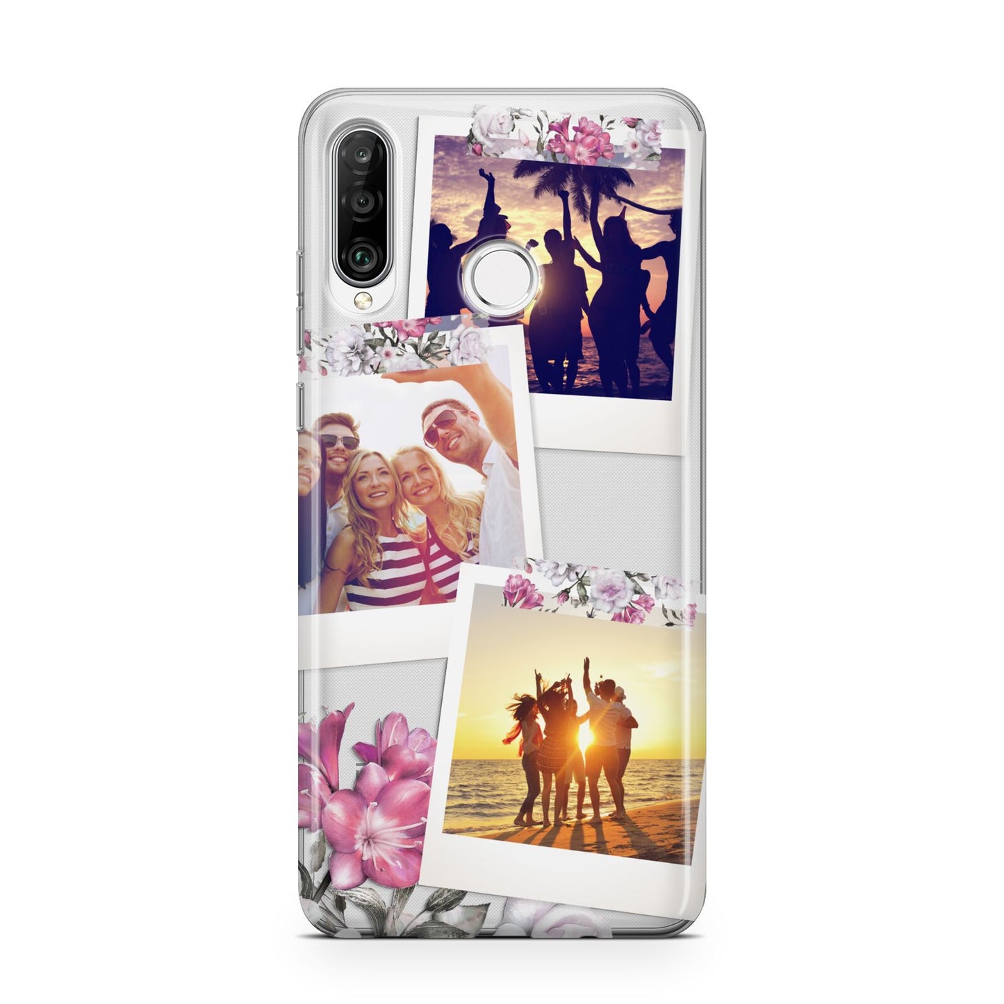 Floral Photo Montage Upload Huawei P30 Lite Phone Case