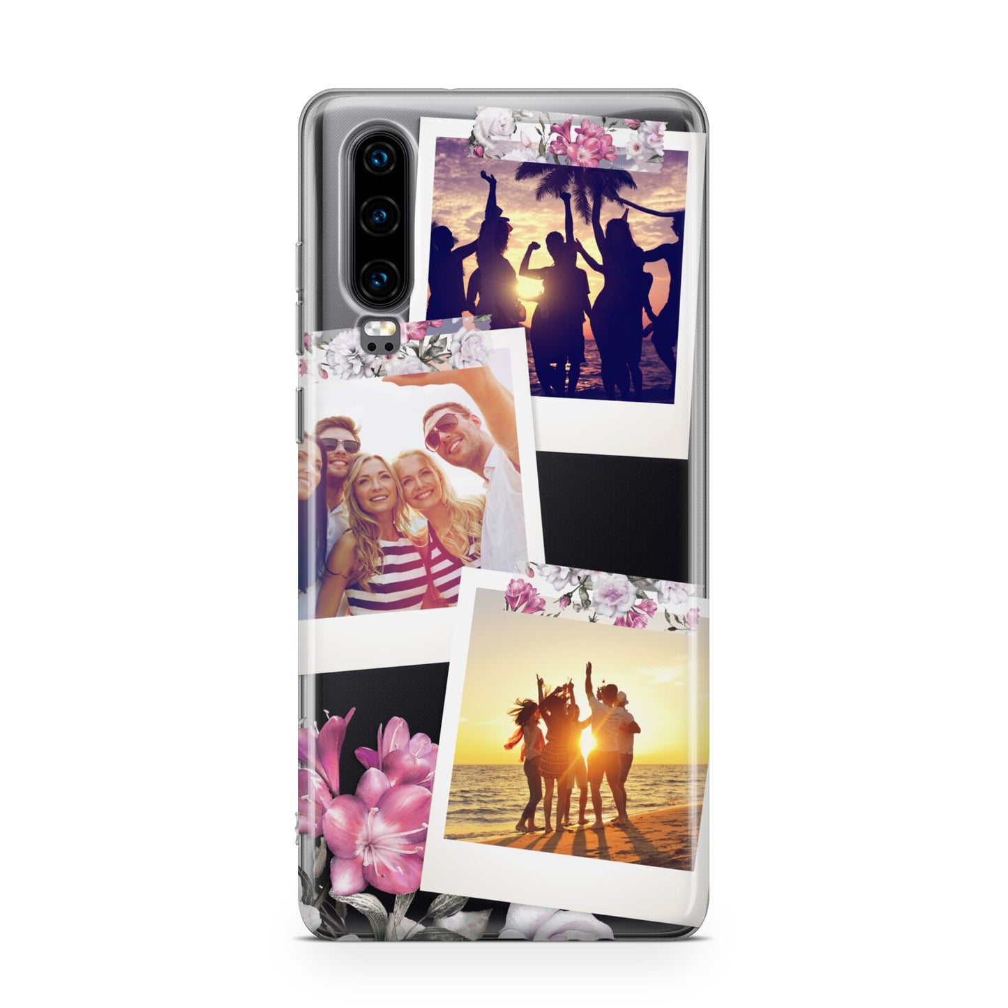 Floral Photo Montage Upload Huawei P30 Phone Case
