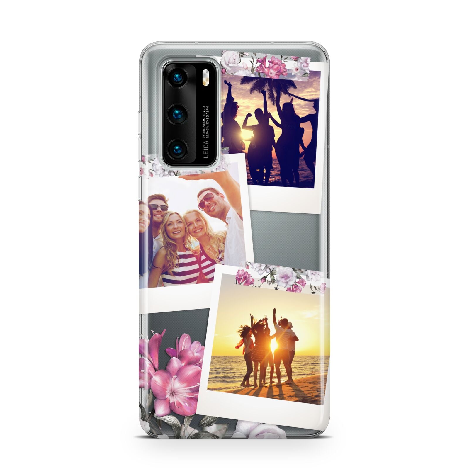 Floral Photo Montage Upload Huawei P40 Phone Case