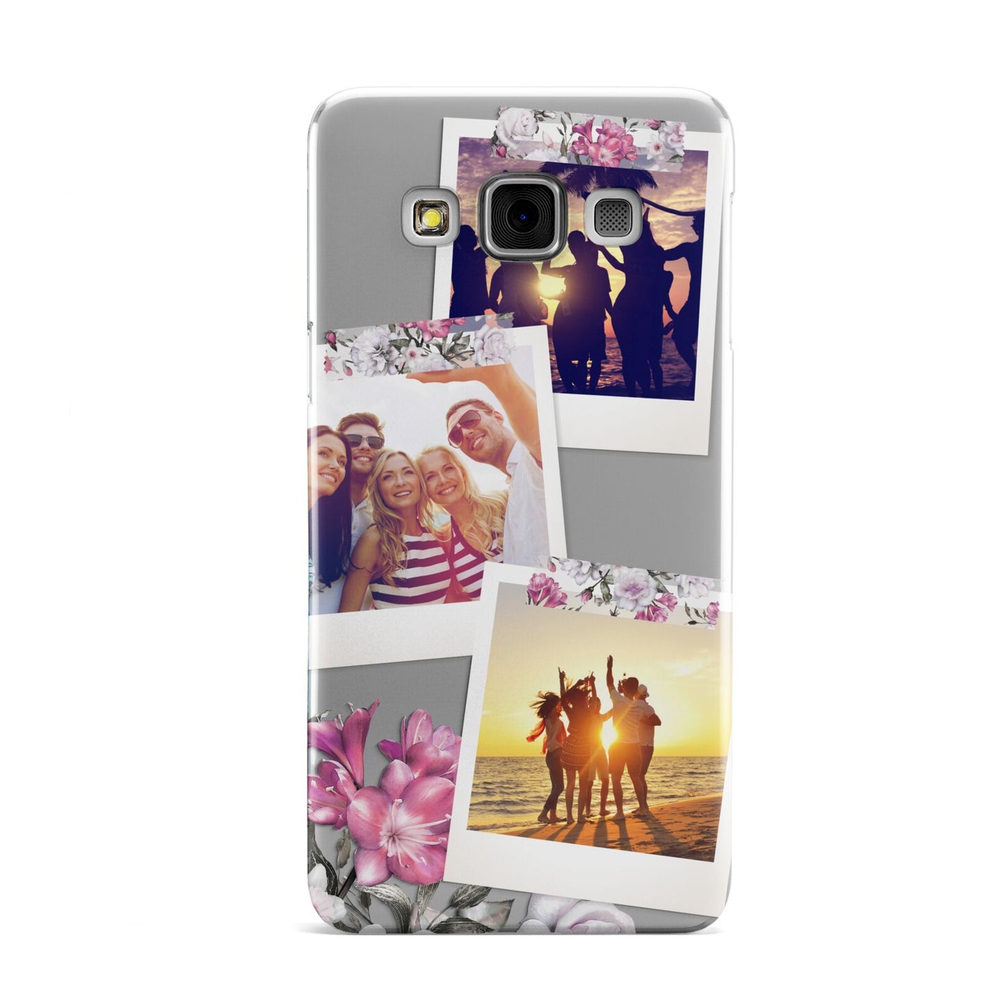 Floral Photo Montage Upload Samsung Galaxy A3 Case