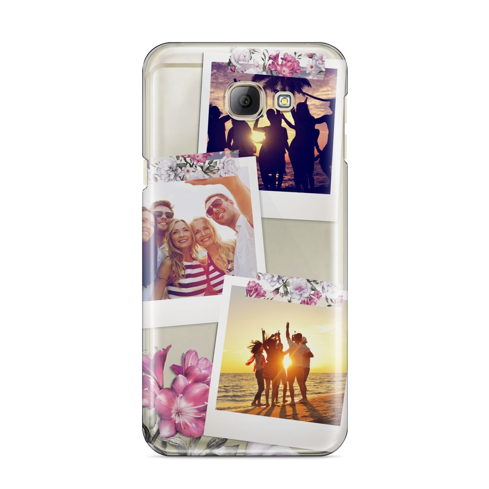 Floral Photo Montage Upload Samsung Galaxy A8 2016 Case