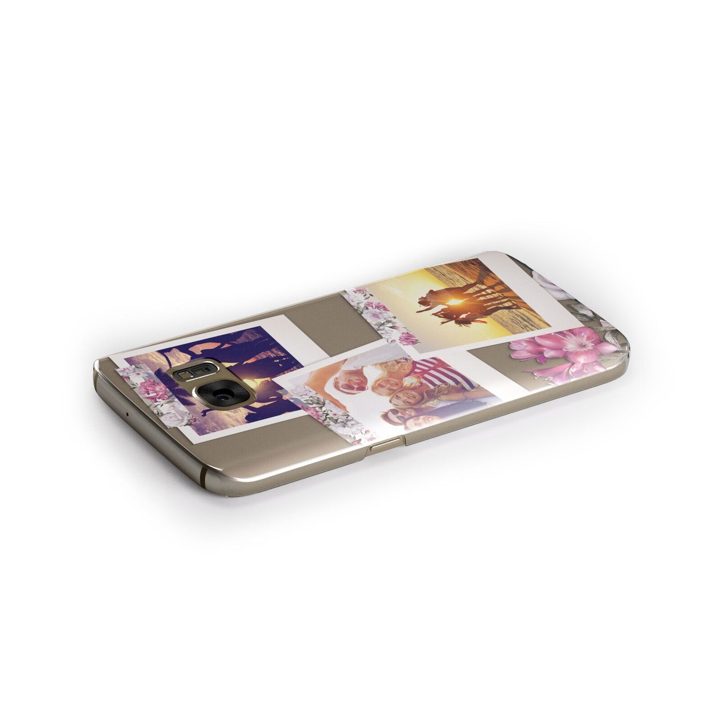 Floral Photo Montage Upload Samsung Galaxy Case Side Close Up
