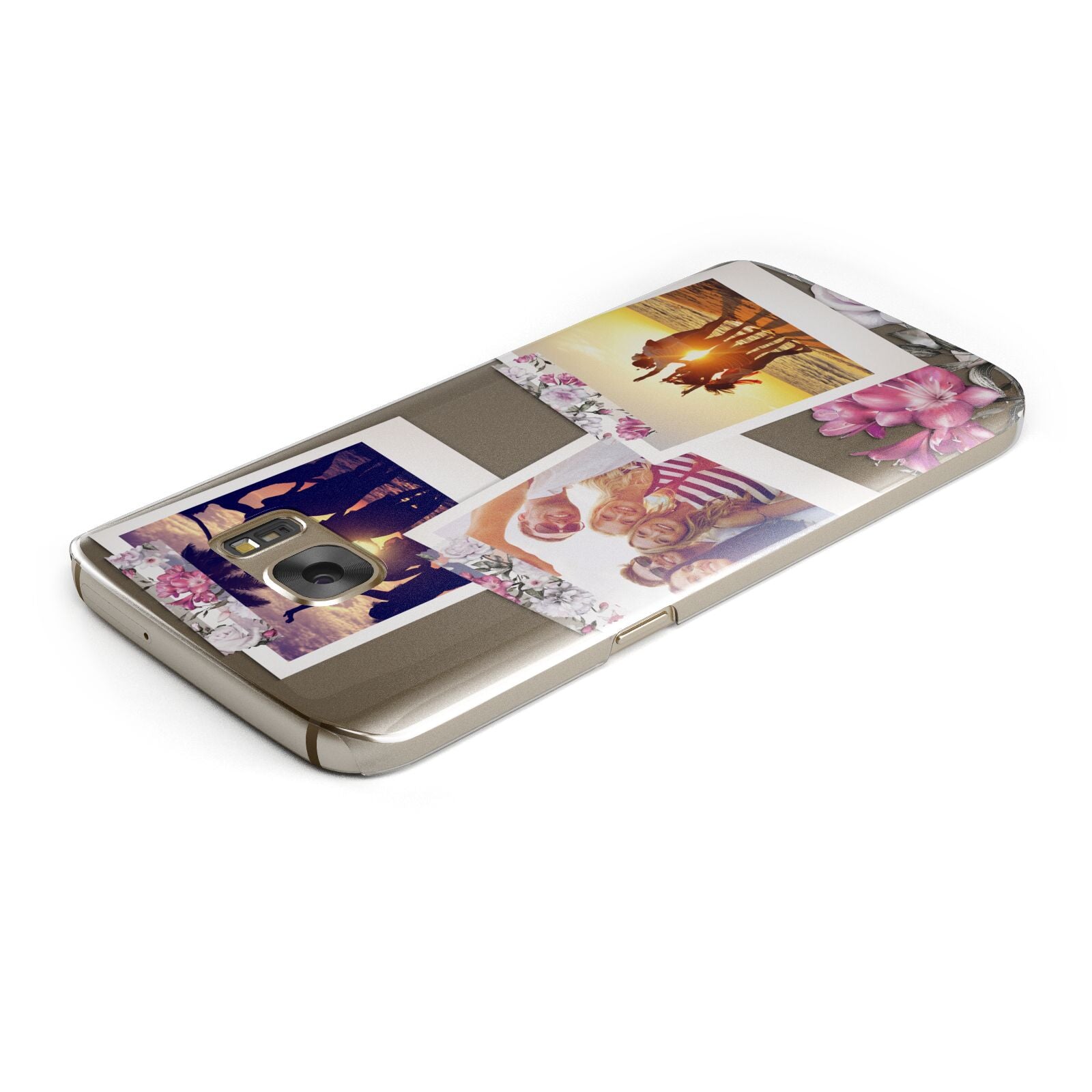 Floral Photo Montage Upload Samsung Galaxy Case Top Cutout