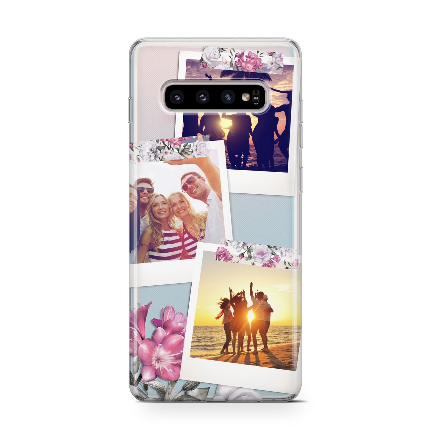 Floral Photo Montage Upload Samsung Galaxy S10 Case