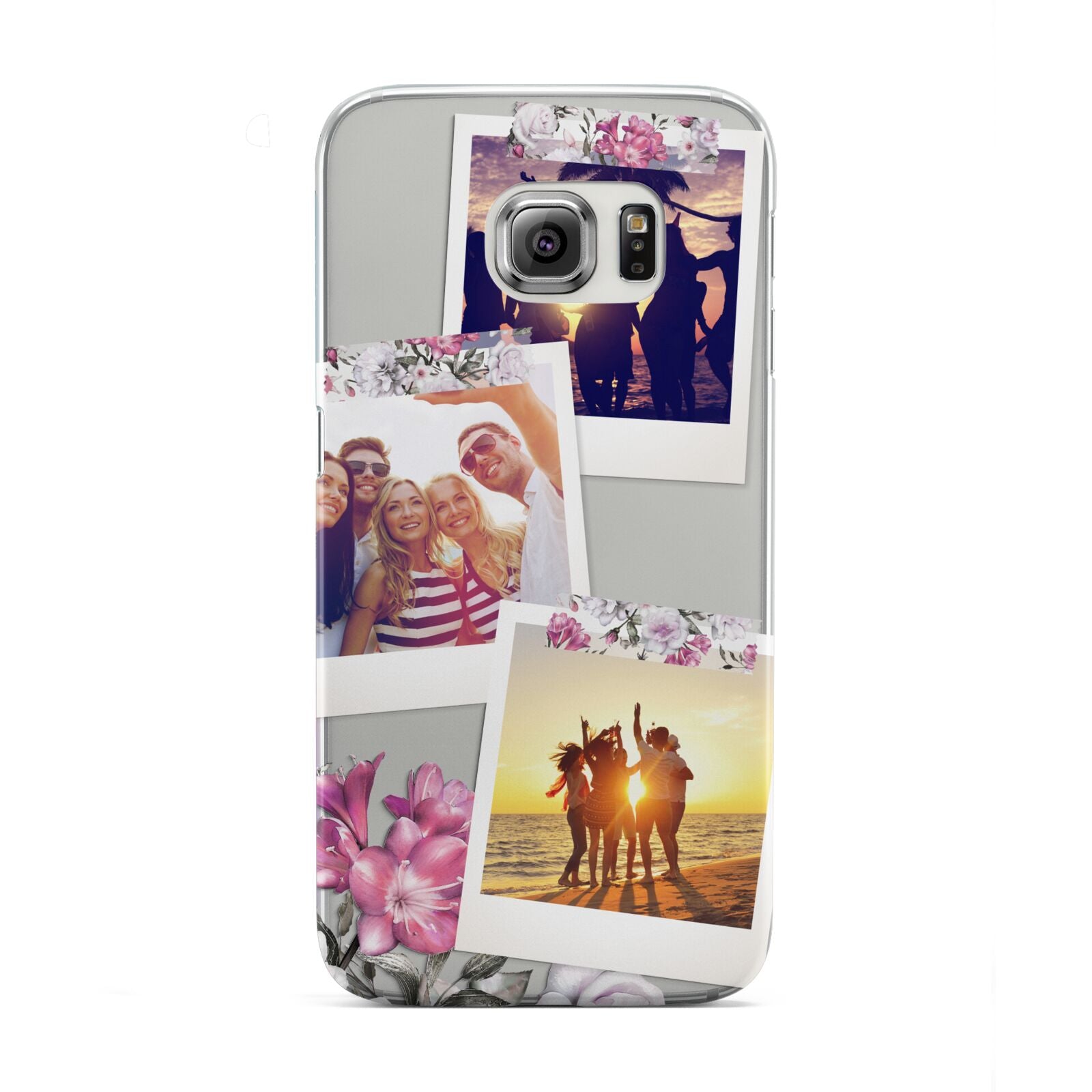 Floral Photo Montage Upload Samsung Galaxy S6 Edge Case