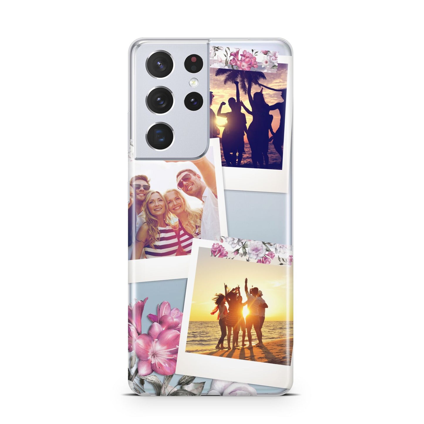 Floral Photo Montage Upload Samsung S21 Ultra Case