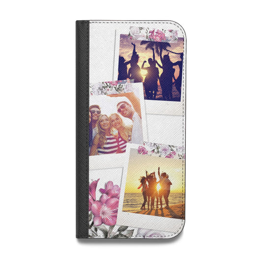Floral Photo Montage Upload Vegan Leather Flip Samsung Case