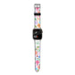 Floral Poster Apple Watch Strap Size 38mm with Silver Hardware
