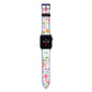 Floral Poster Apple Watch Strap with Blue Hardware