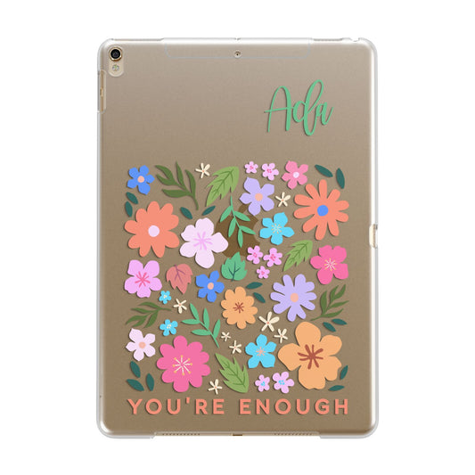 Floral Poster Apple iPad Gold Case