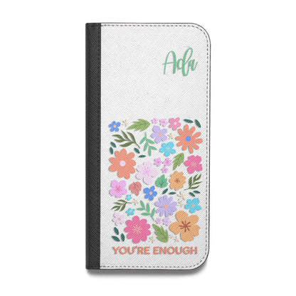 Floral Poster Vegan Leather Flip Samsung Case