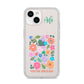 Floral Poster iPhone 14 Clear Tough Case Starlight
