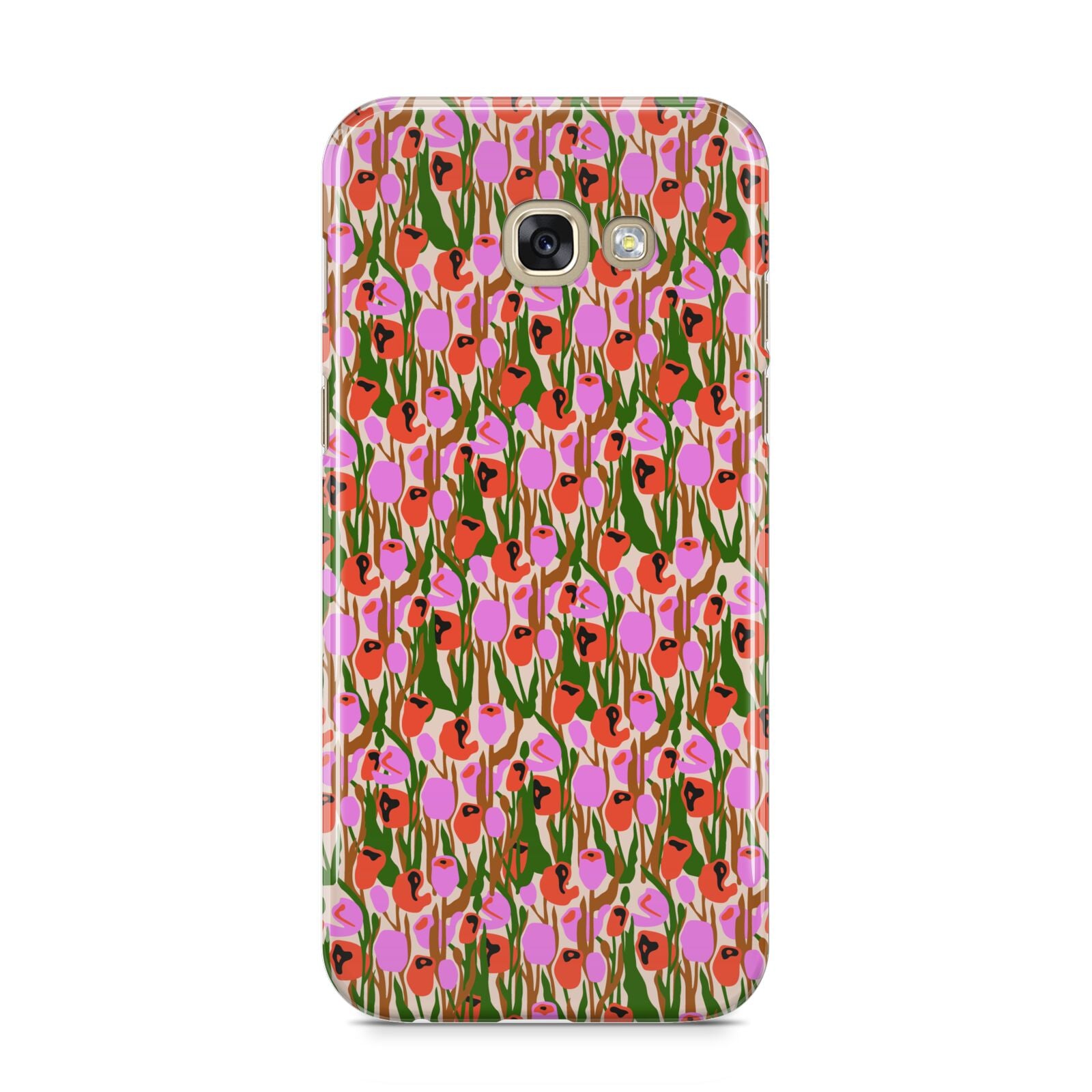 Floral Samsung Galaxy A5 2017 Case on gold phone