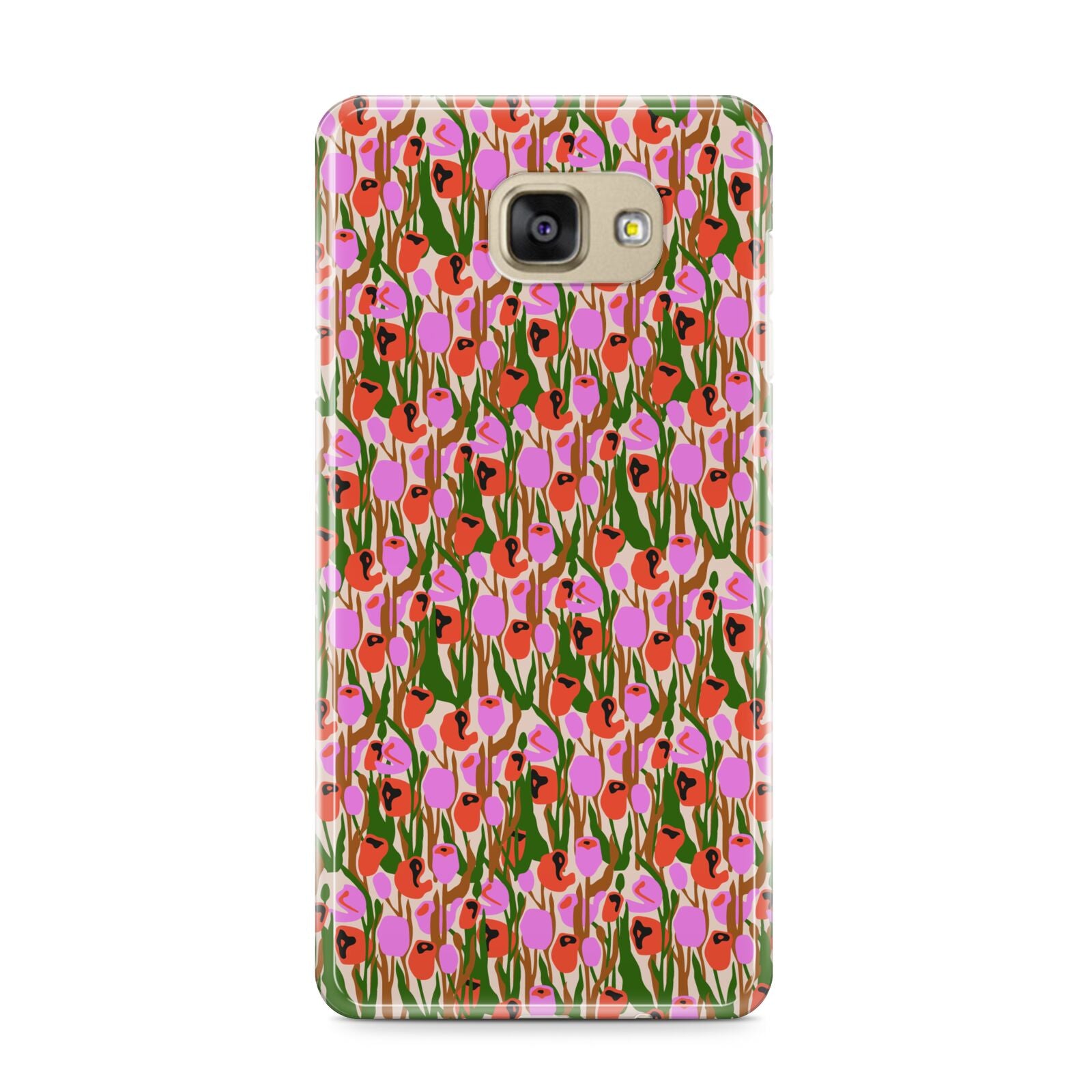 Floral Samsung Galaxy A9 2016 Case on gold phone