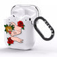 Floral Scroll Custom AirPods Clear Case Side Image