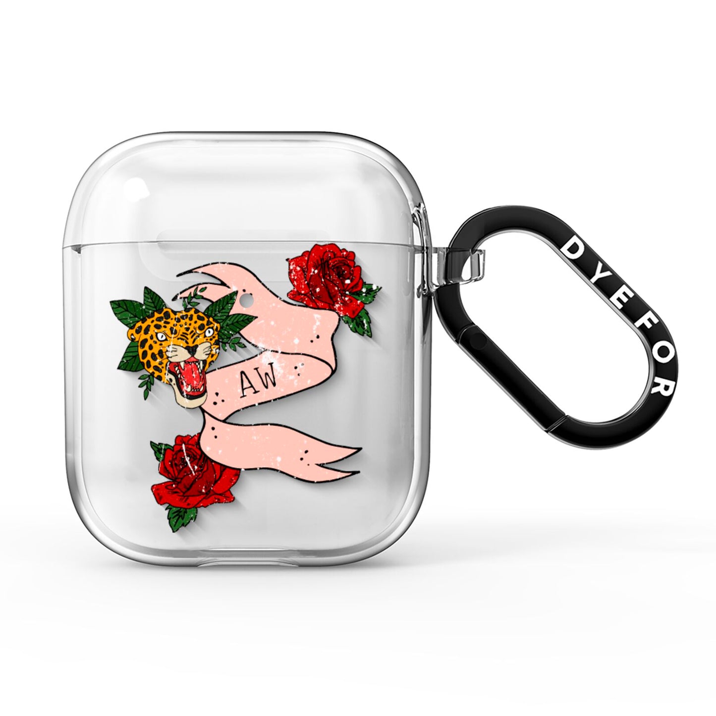 Floral Scroll Custom AirPods Clear Case