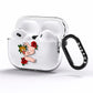 Floral Scroll Custom AirPods Pro Clear Case Side Image