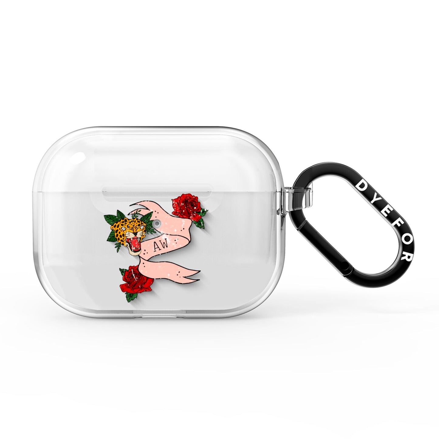 Floral Scroll Custom AirPods Pro Clear Case