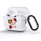 Floral Scroll Custom AirPods Pro Glitter Case Side Image