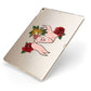 Floral Scroll Custom Apple iPad Case on Gold iPad Side View