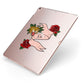 Floral Scroll Custom Apple iPad Case on Rose Gold iPad Side View
