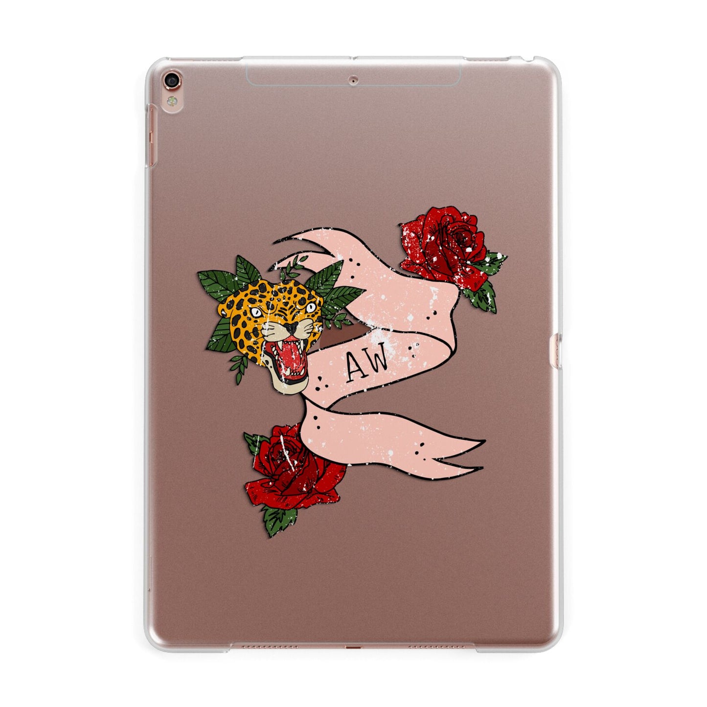 Floral Scroll Custom Apple iPad Rose Gold Case
