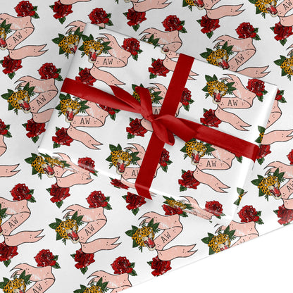 Floral Scroll Custom Custom Wrapping Paper