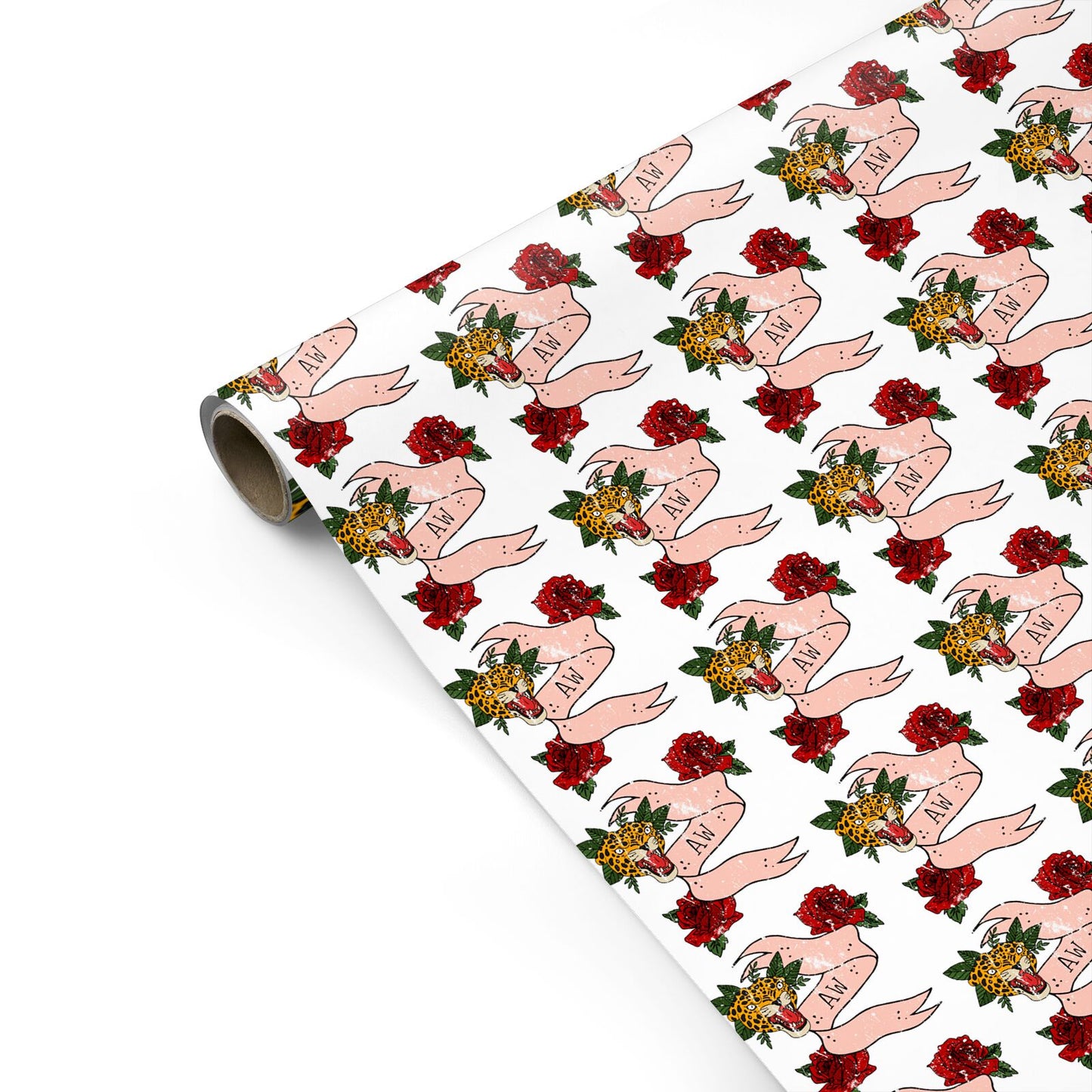 Floral Scroll Custom Personalised Gift Wrap