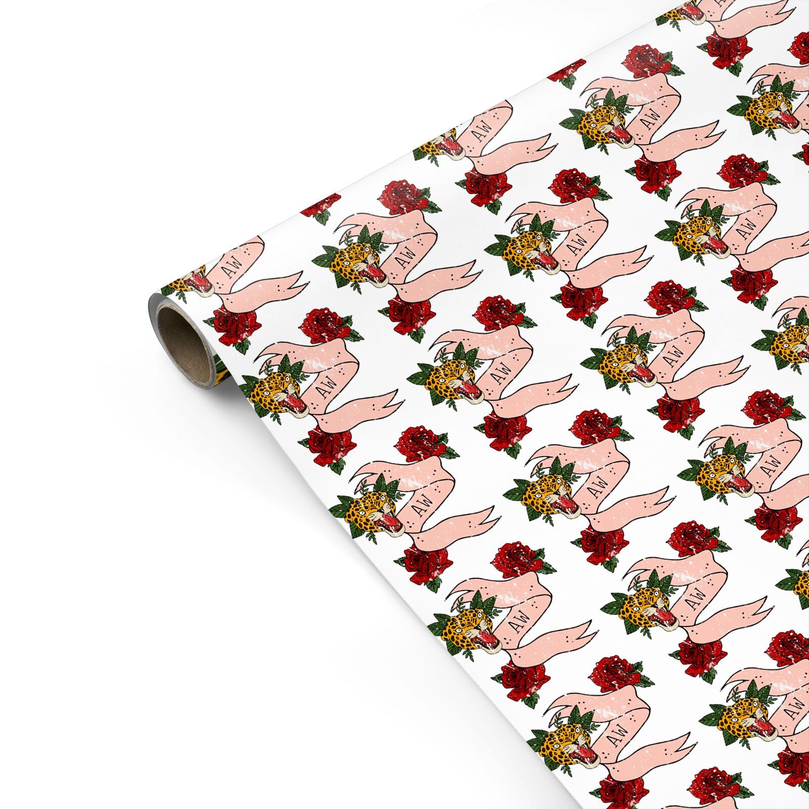 Floral Scroll Custom Personalised Gift Wrap