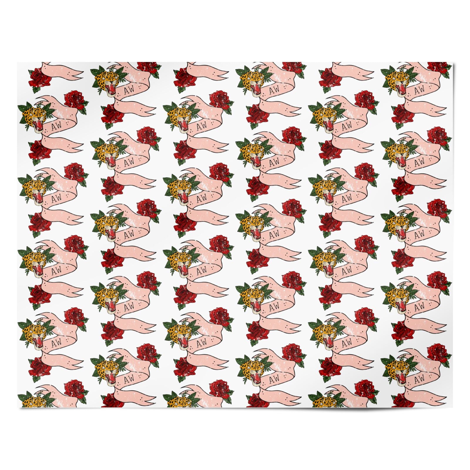 Floral Scroll Custom Personalised Wrapping Paper Alternative