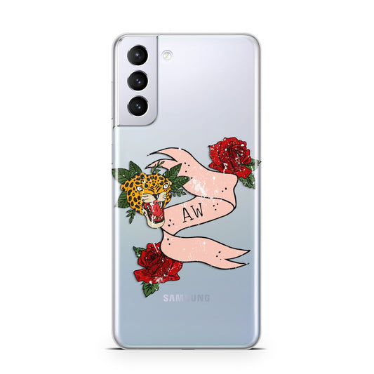 Floral Scroll Custom Samsung S21 Plus Phone Case