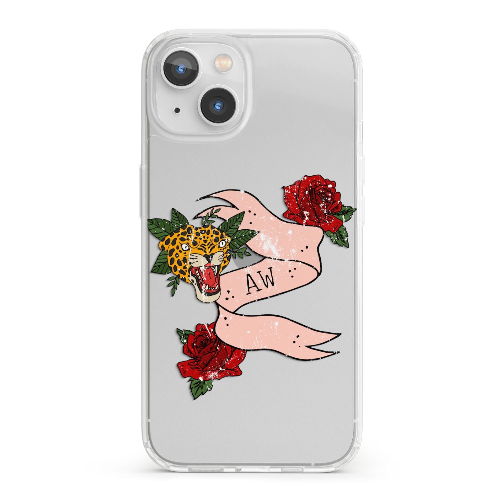 Floral Scroll Custom iPhone 13 Clear Bumper Case