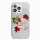 Floral Scroll Custom iPhone 13 Pro TPU Impact Case with White Edges