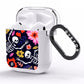 Floral Skeleton AirPods Clear Case Side Image