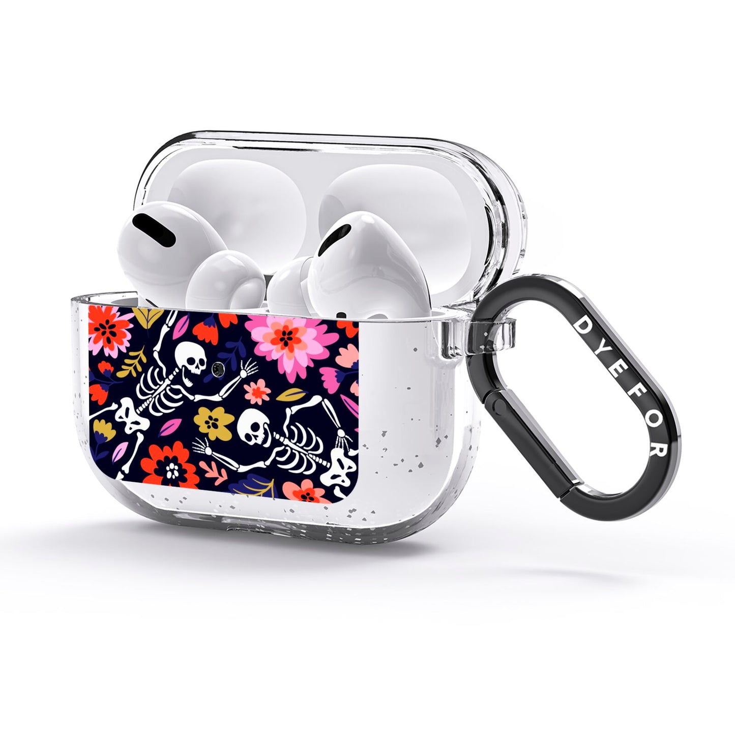Floral Skeleton AirPods Glitter Case 3rd Gen Side Image