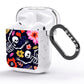 Floral Skeleton AirPods Glitter Case Side Image