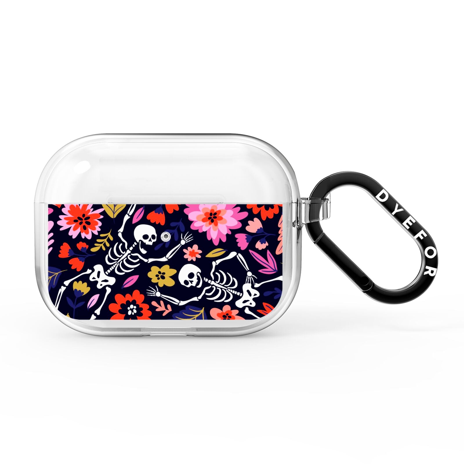 Floral Skeleton AirPods Pro Clear Case