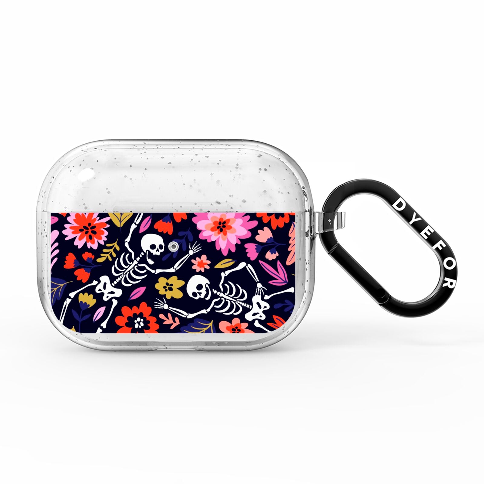 Floral Skeleton AirPods Pro Glitter Case